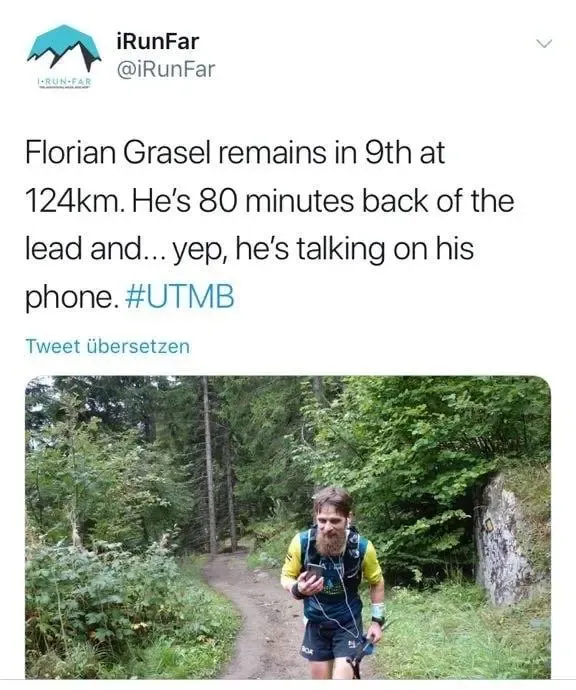 Telefonat mit Julia während des UTMB bei Champex-Lac