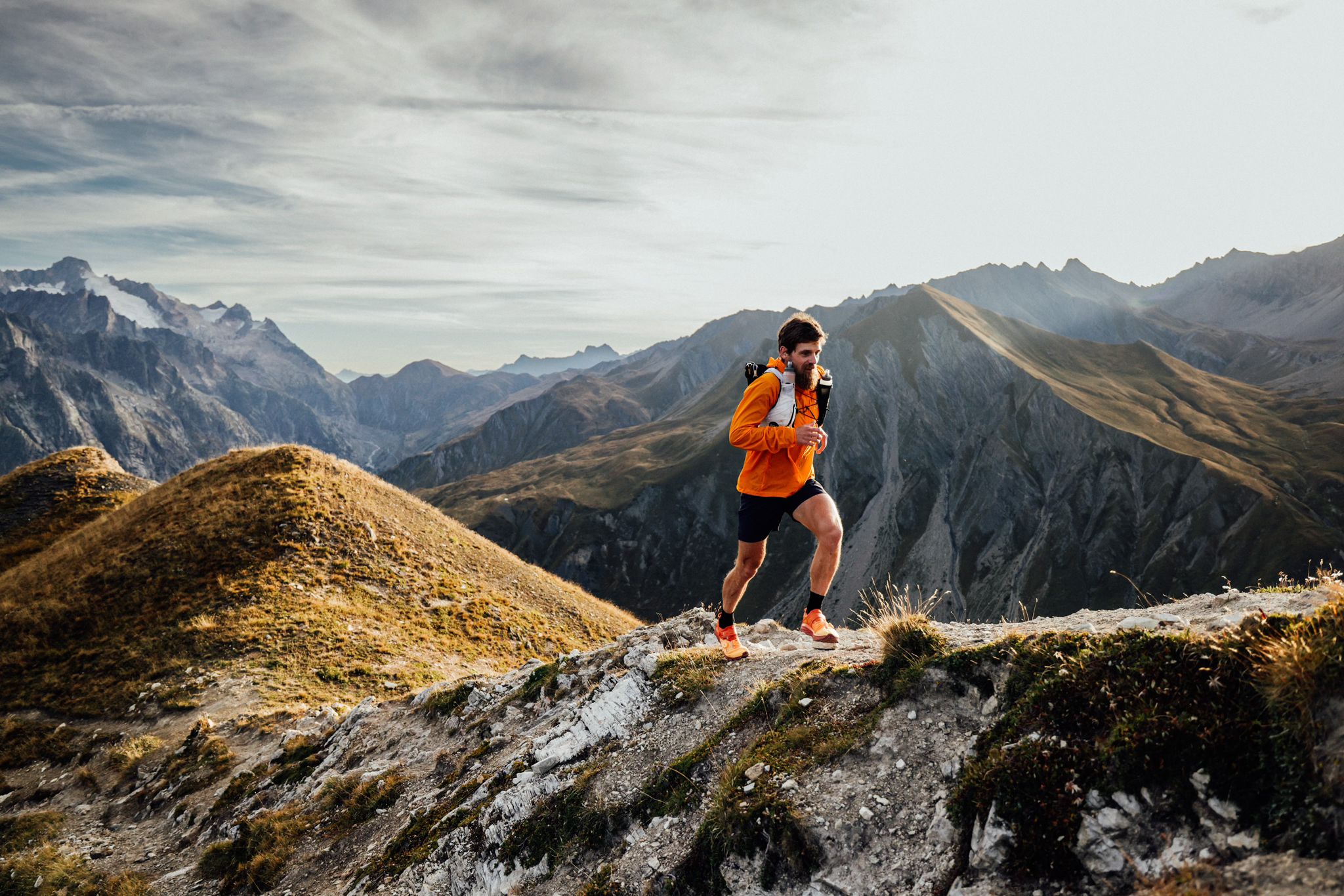 Florian Grasel beim Ultra Trail Running in den Alpen