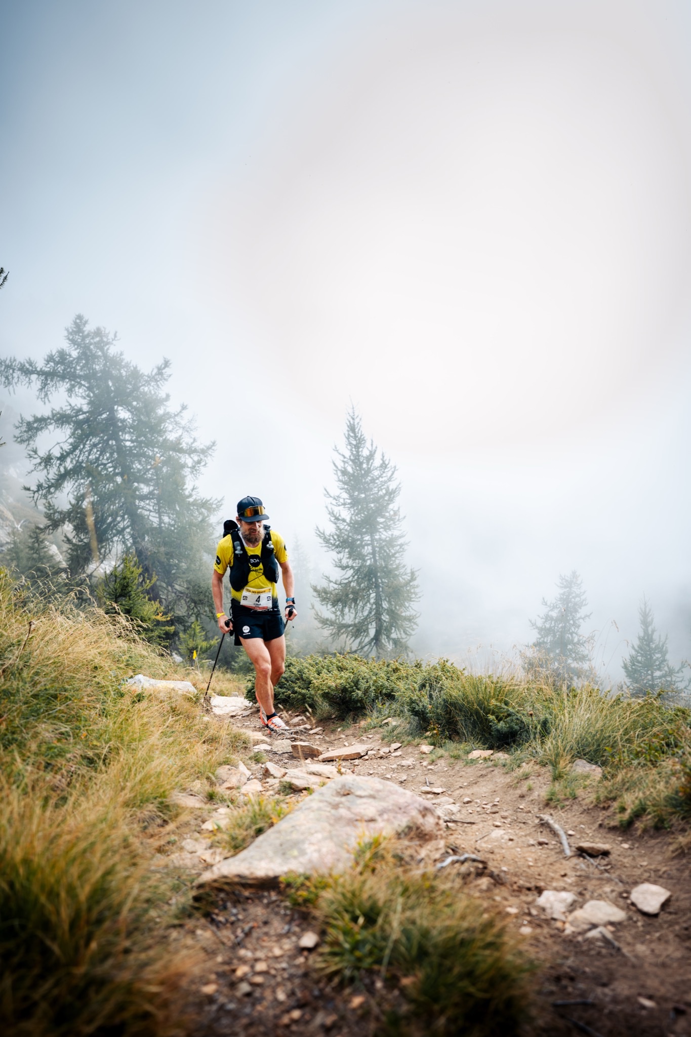 Berglandschaft während des TOR des Géants