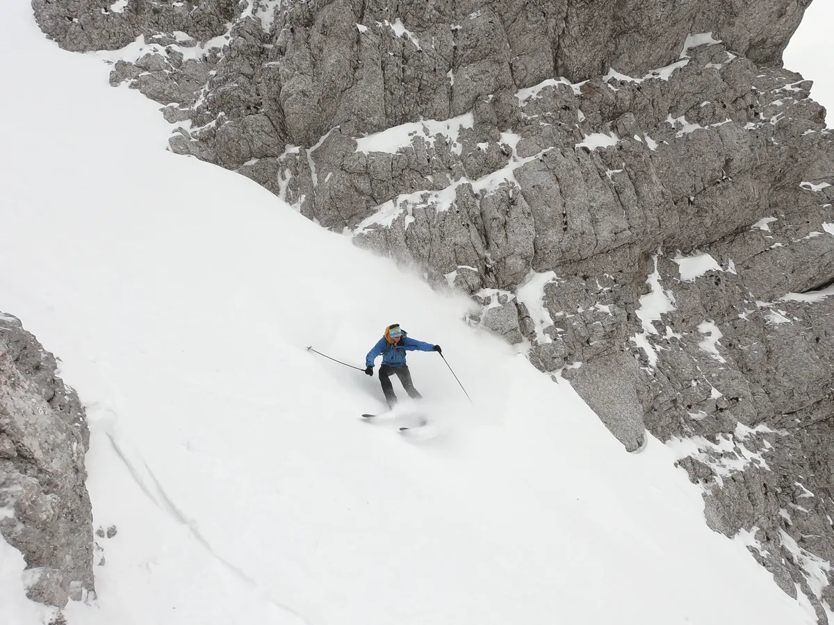 Markus Gruber bei der Abfahrt Breite Ries