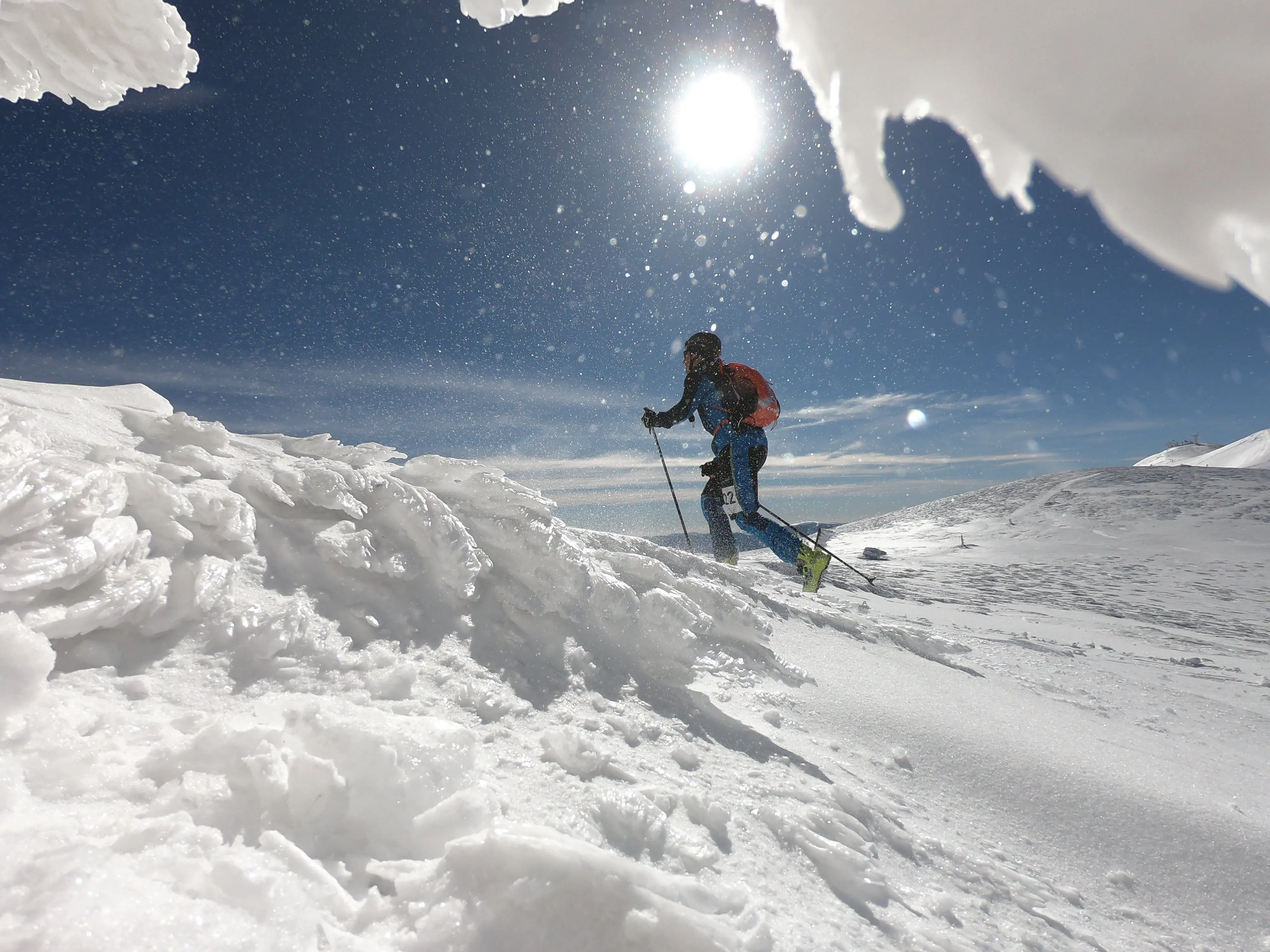 Schitouren Rennen am Schneeberg kurz vor Fischerhütte